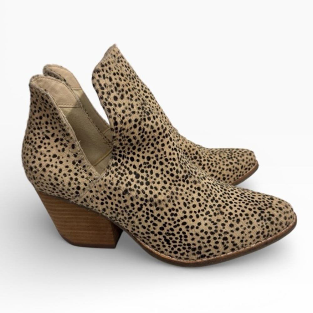 Coconuts by Matisse Pronto Leopard Calf Hair Ankle Booties Size US 8